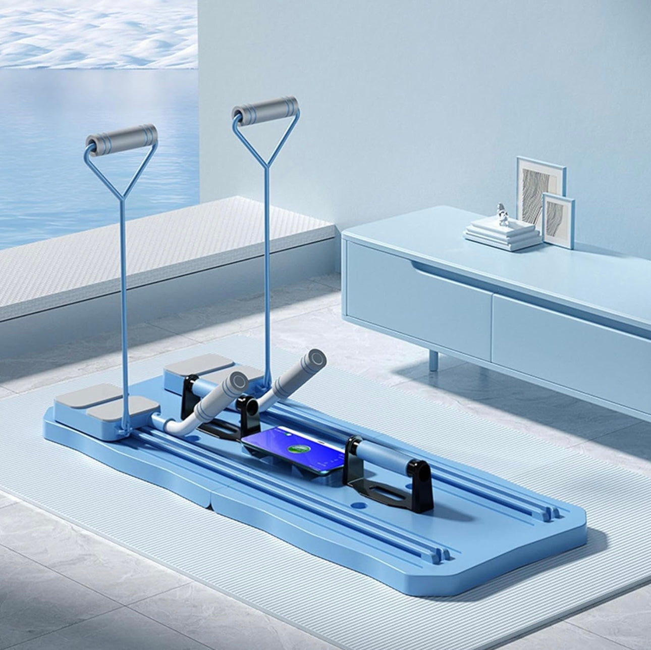 Pilates Reformer board - Pink & Blue